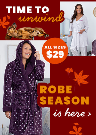 Time to unwind—robe season is here! Cozy up in these plush robes for just $29 across all sizes. Every purchase helps support shelter pets and more through The Animal Rescue Site and GreaterGood.