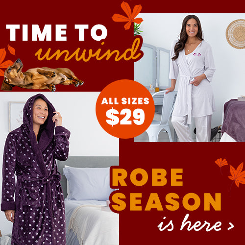 Time to unwind—robe season is here! Cozy up in these plush robes for just $29 across all sizes. Every purchase helps support shelter pets and more through The Animal Rescue Site and GreaterGood.