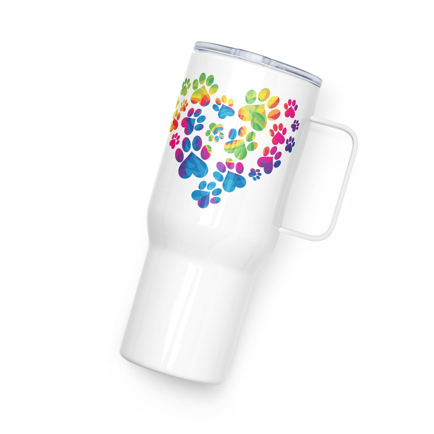 Anniversary Paw Print 25oz Handle Tumbler Travel Mug