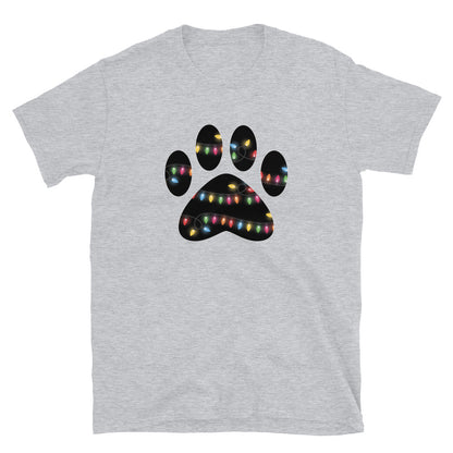 Christmas Lights Paw Print T-Shirt