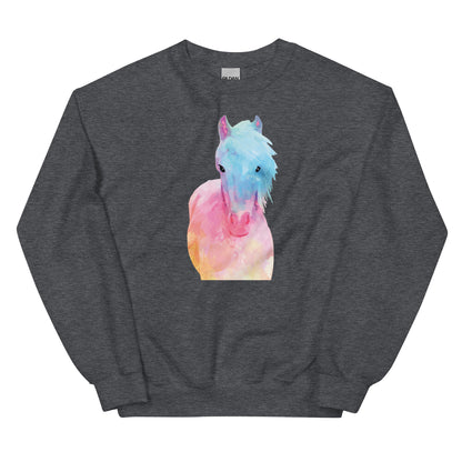 Horse in Sweet Pastels Crewneck Sweatshirt