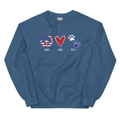 Peace Love & Pets Crewneck Sweatshirt