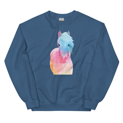 Horse in Sweet Pastels Crewneck Sweatshirt