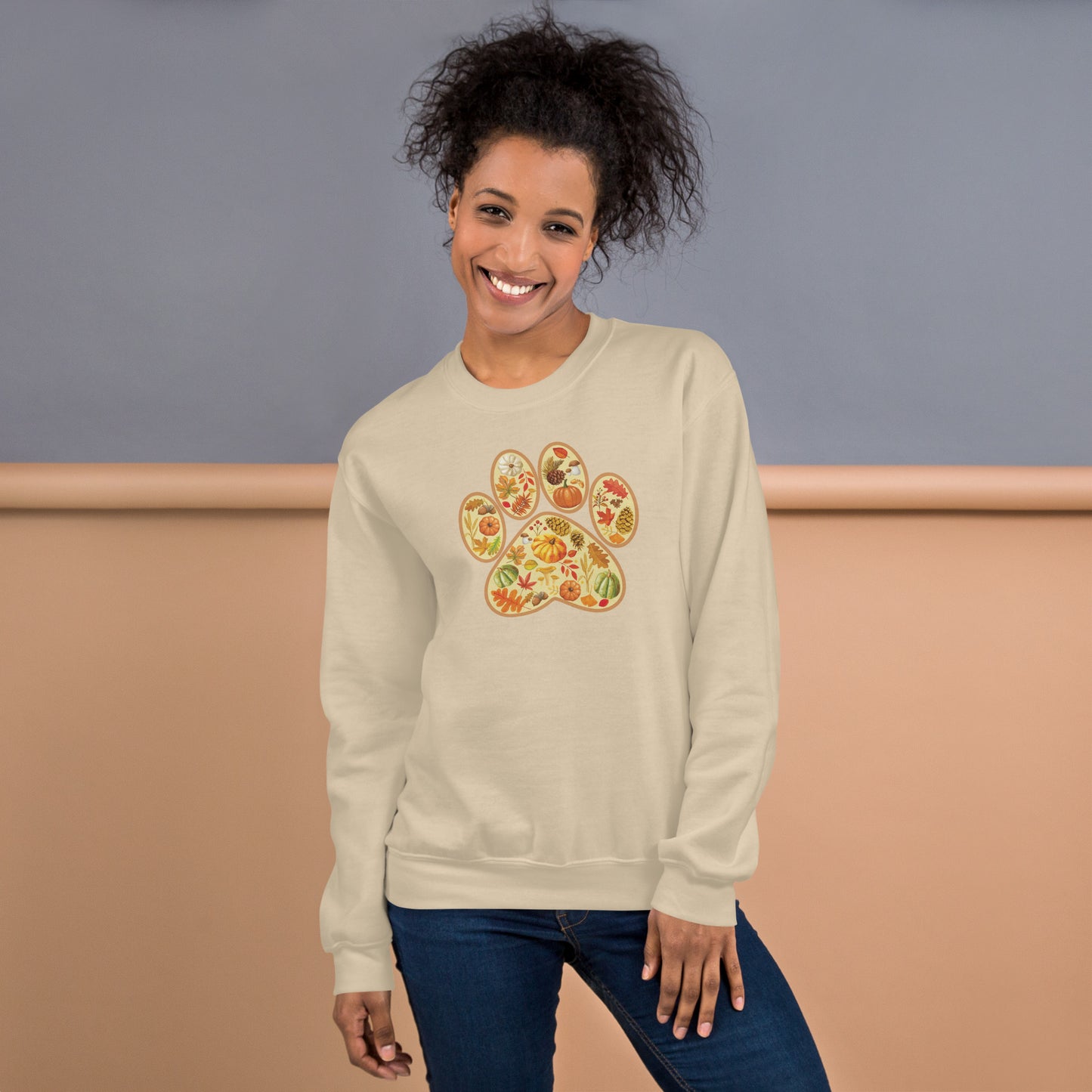 Paw Print of Autumn Crewneck Sweatshirt