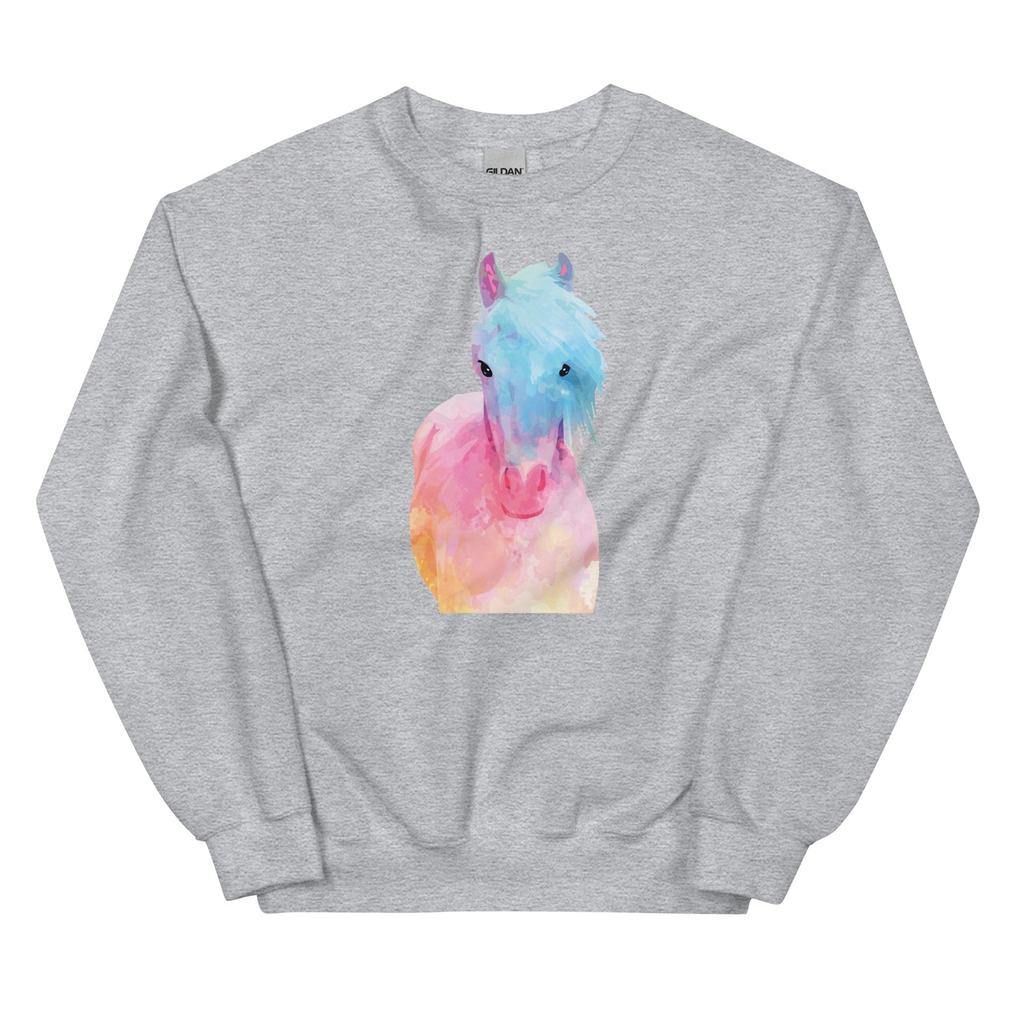 Horse in Sweet Pastels Crewneck Sweatshirt