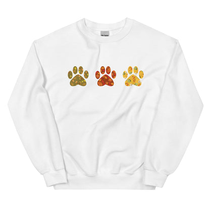 Festive Fall Paw Prints Crewneck Sweatshirt