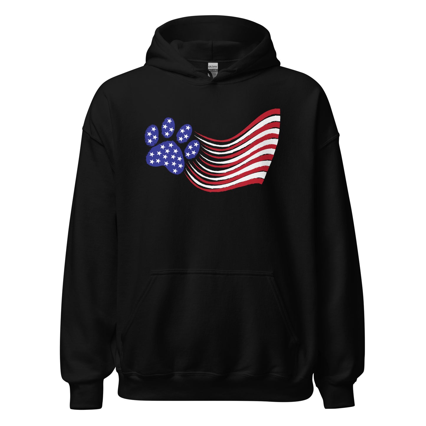 Paws and Stripes Flag Hoodie