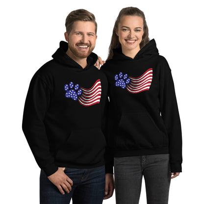 Paws and Stripes Flag Hoodie