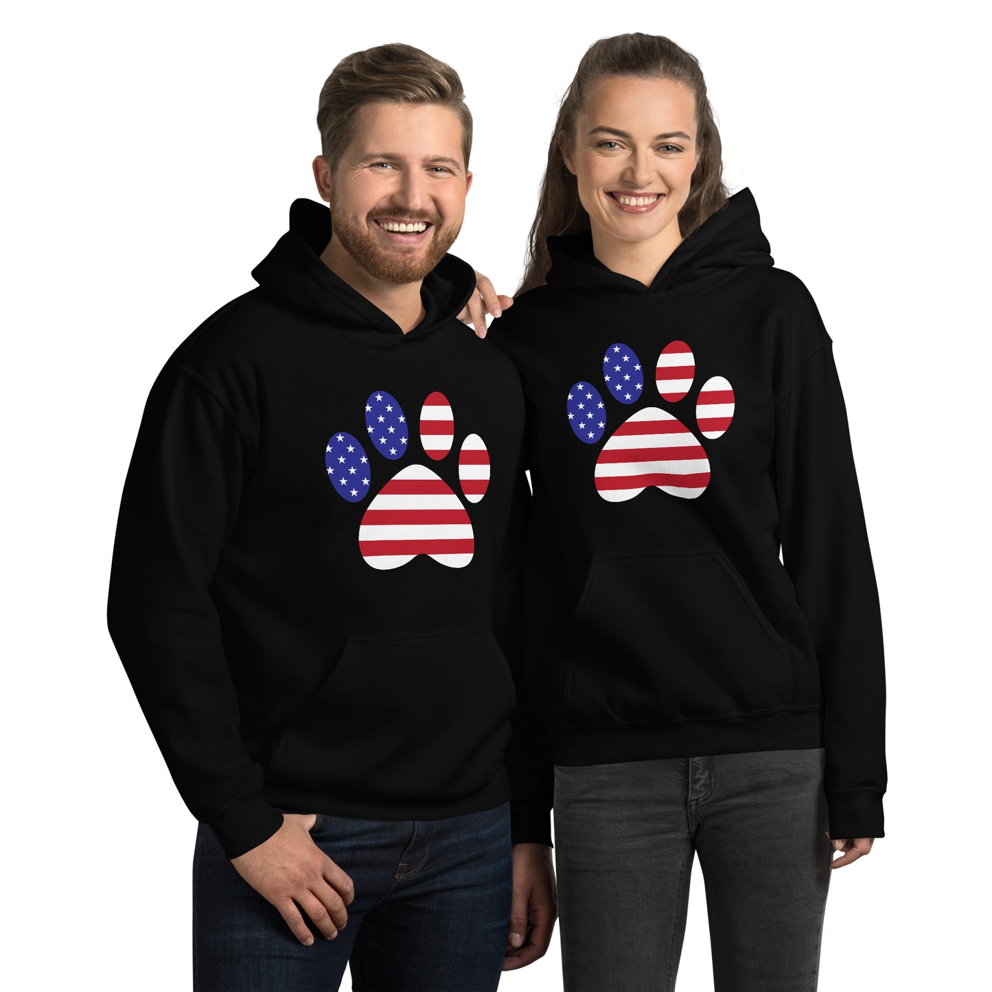 Patriotic Paw Print Hoodie