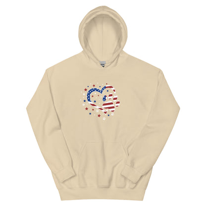 Star Spangled Paw Print Love Hoodie