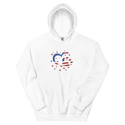 Star Spangled Paw Print Love Hoodie