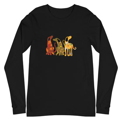 Festive Fall Dogs Long Sleeve Tee