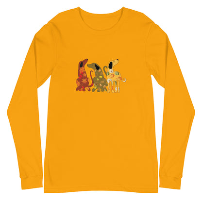 Festive Fall Dogs Long Sleeve Tee