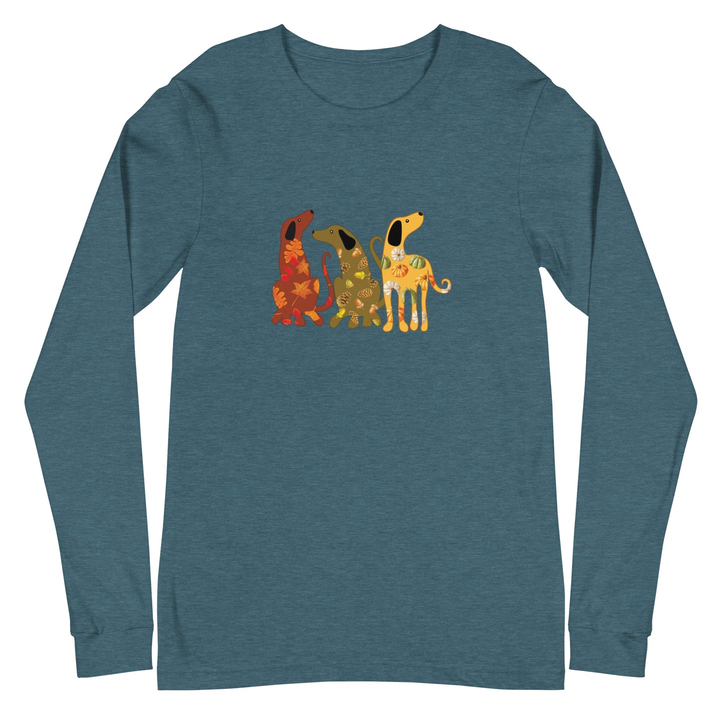 Festive Fall Dogs Long Sleeve Tee