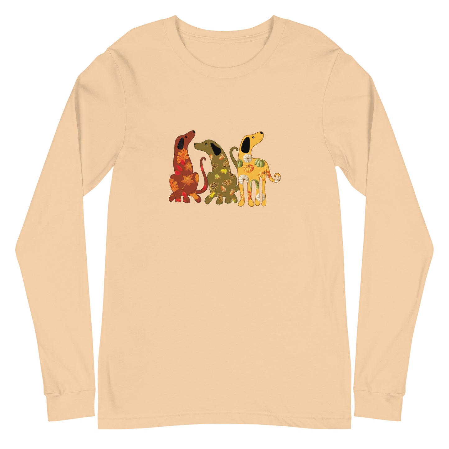 Festive Fall Dogs Long Sleeve Tee