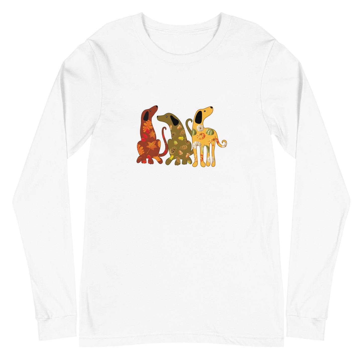 Festive Fall Dogs Long Sleeve Tee