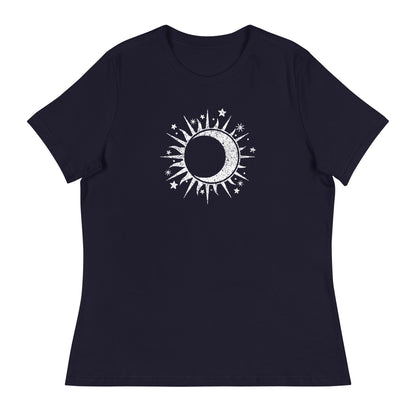 Celestial Sun & Moon Women's Relaxed T-Shirt