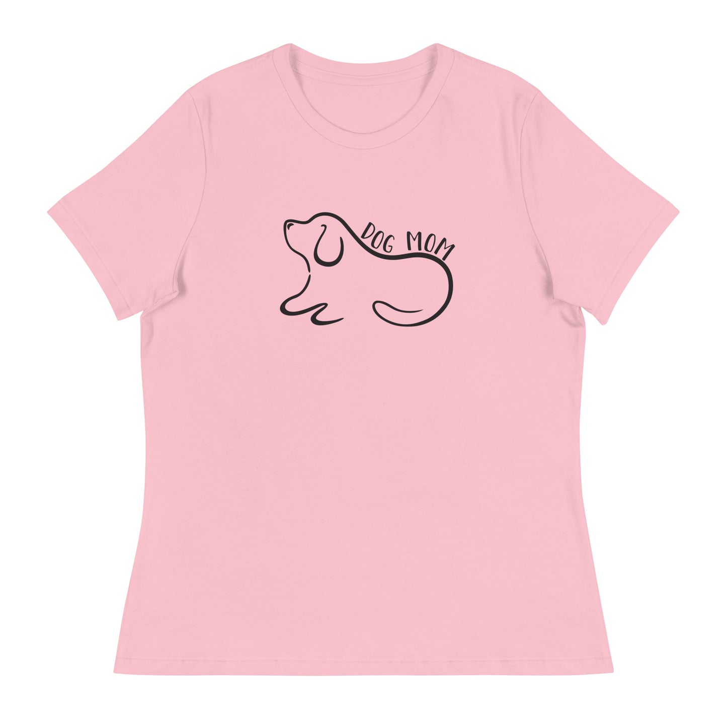 Dog Mom Outlined Women's Relaxed T-Shirt