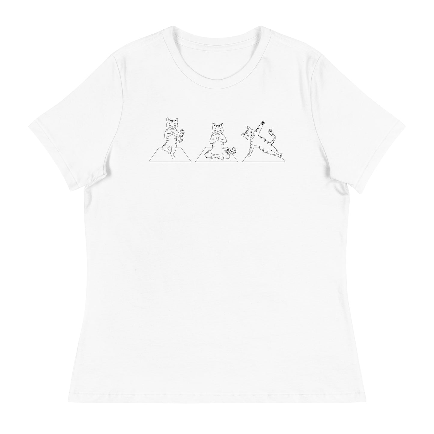 Cat Yoga Pose Relaxed T-Shirt