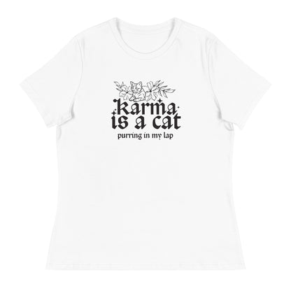 Karma is a Cat Women's Relaxed T-Shirt