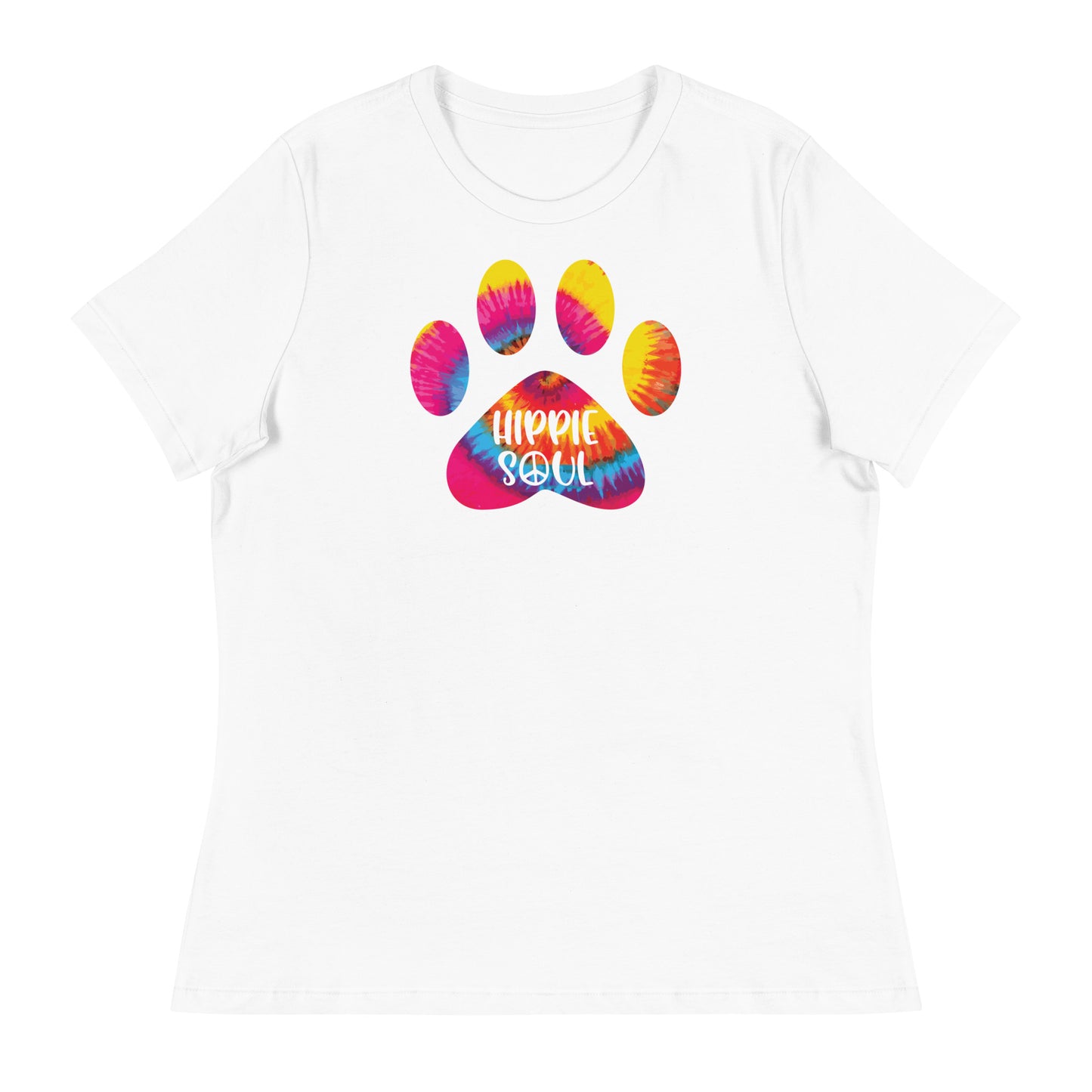 Hippie Soul Paw Print Women's Relaxed T-Shirt