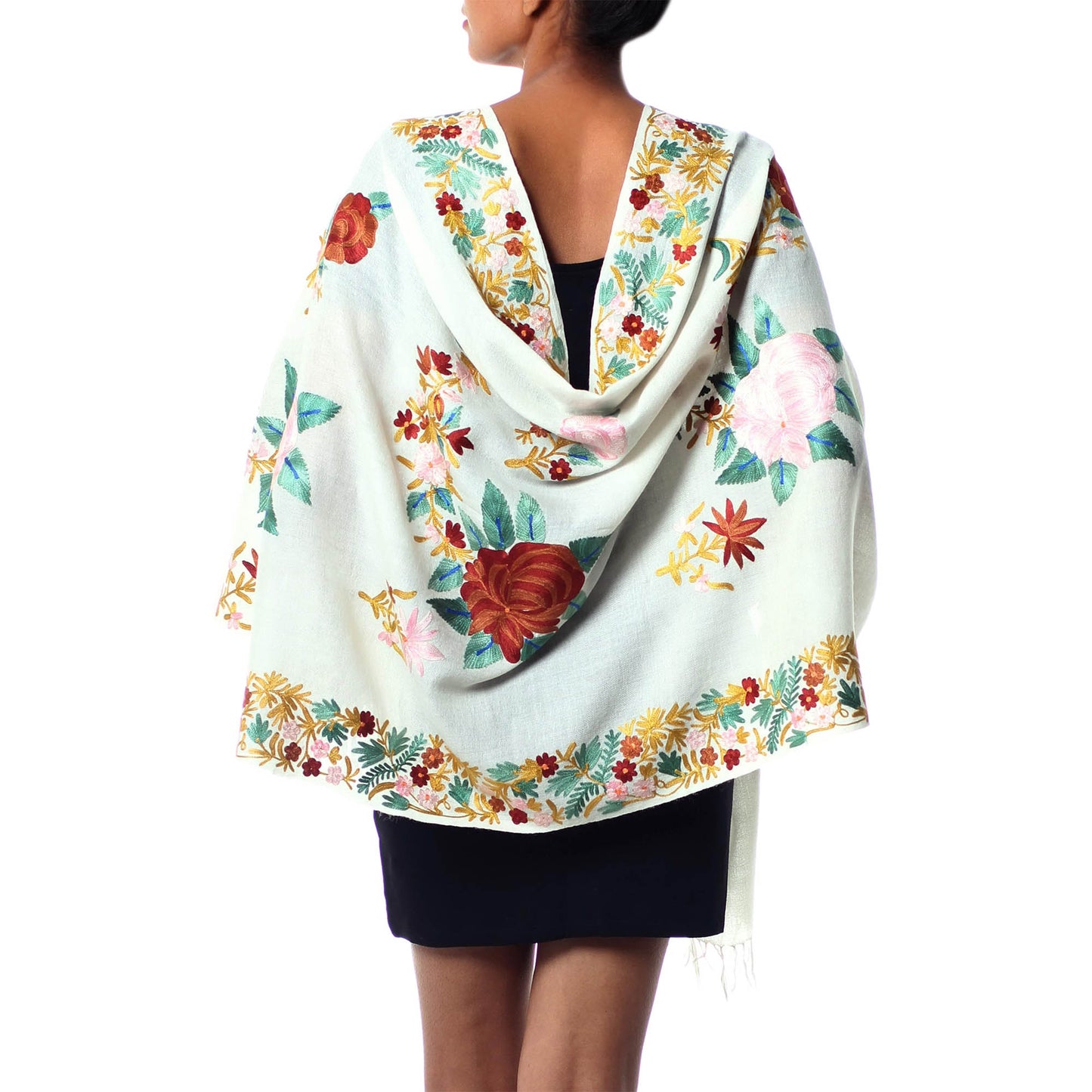 Floral Daydream Wool Shawl