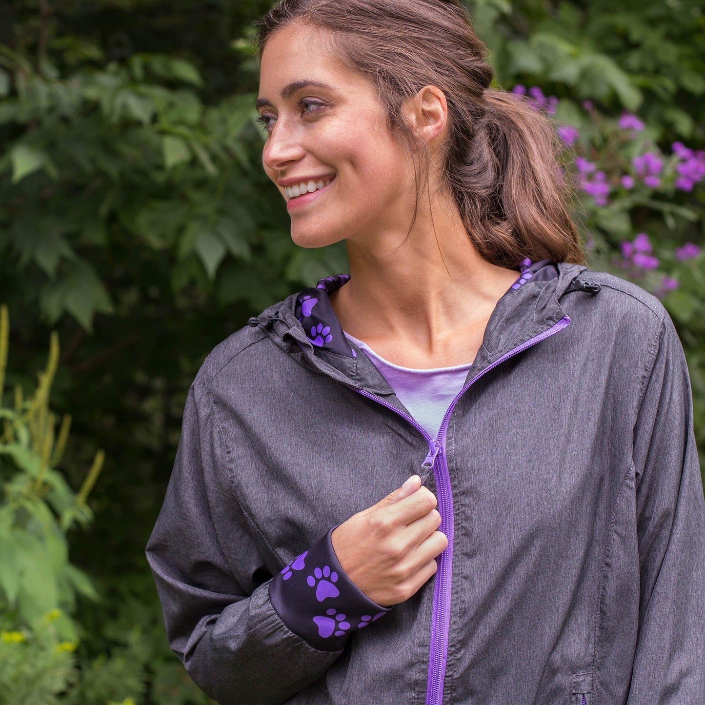 Purple Paw Lightweight Athletic Jacket