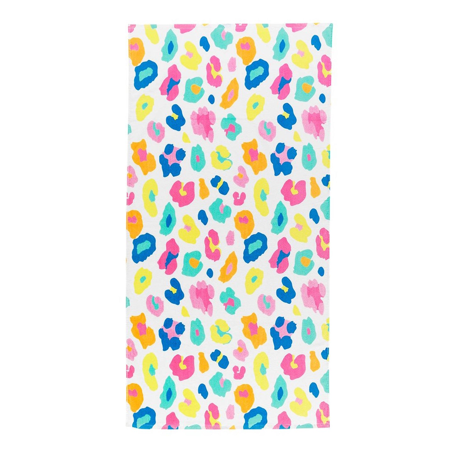 Fun Rainbow Leopard Print Towel