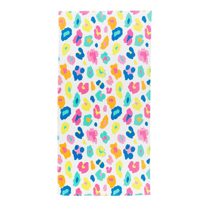 Fun Rainbow Leopard Print Towel