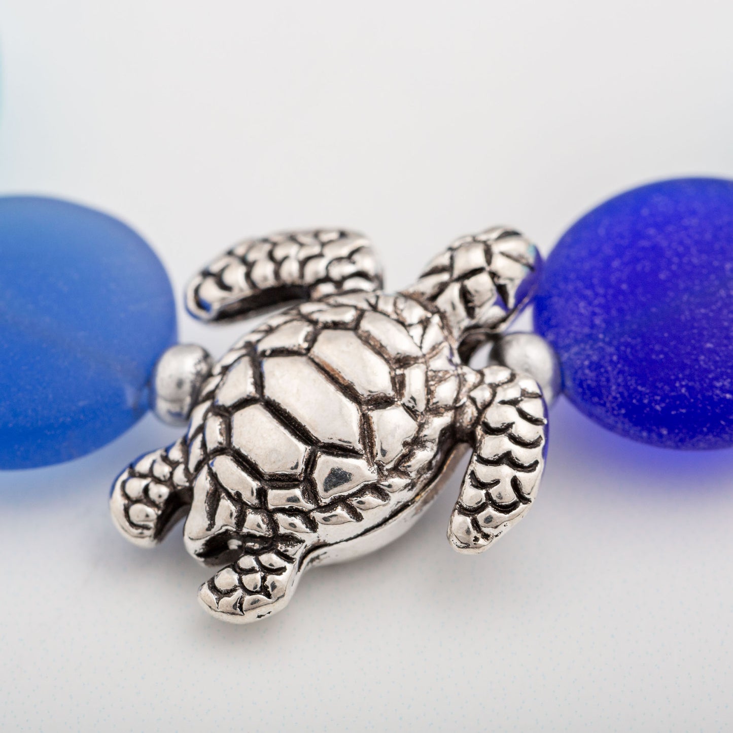 Sea Turtle Sea Glass Beads Bracelet