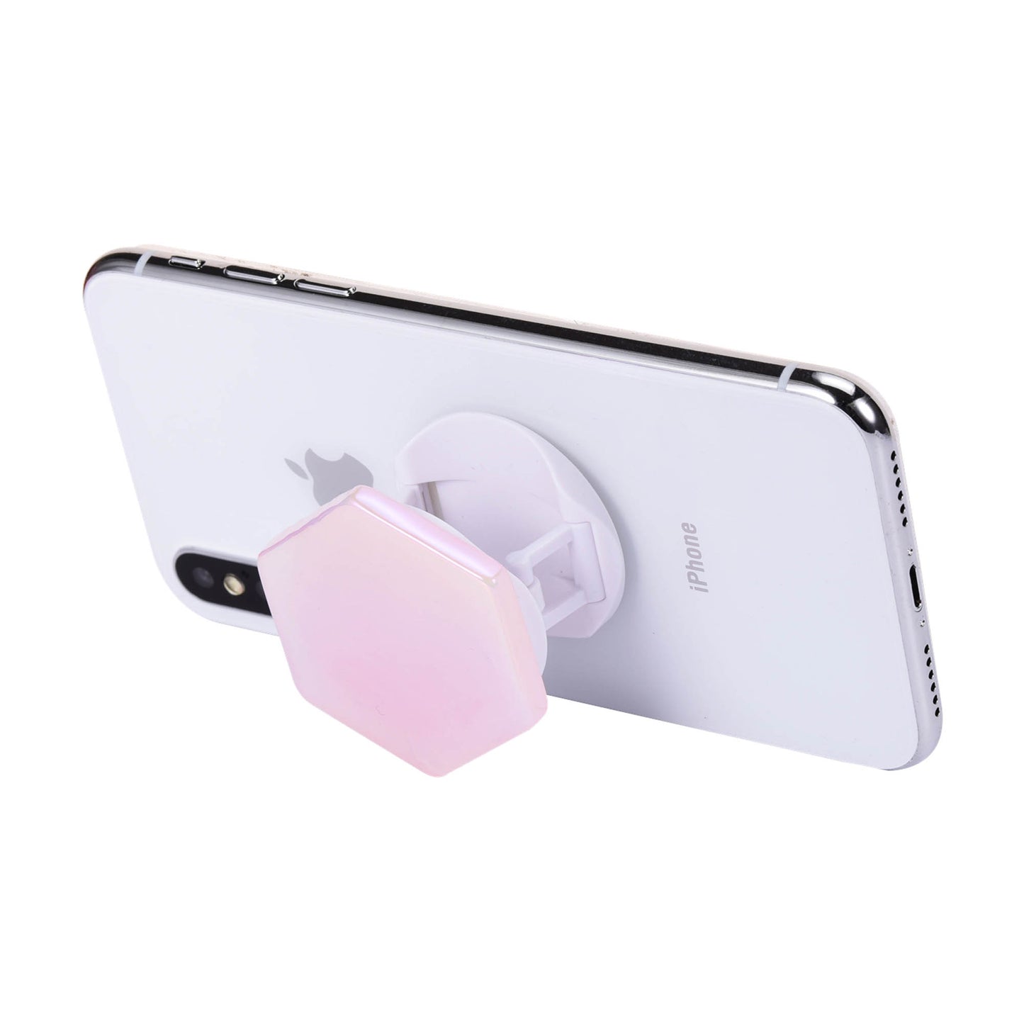 Holographic Rose Quartz Crystal Phone Grip