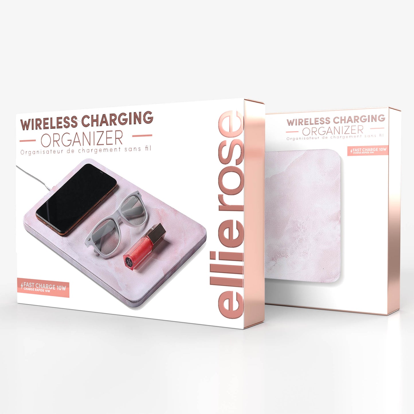 Cracked Marble Wireless Charging Organizer