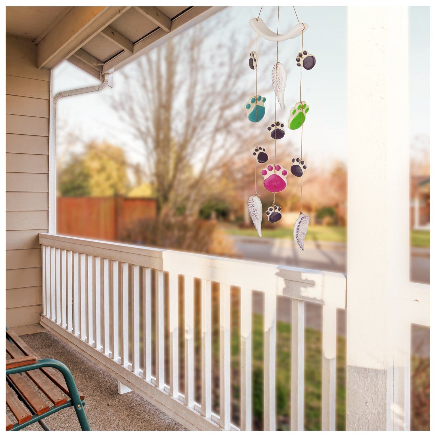 Paws Of Love Ceramic Wind Chime