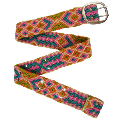 Geometric Knotted Wool Belt