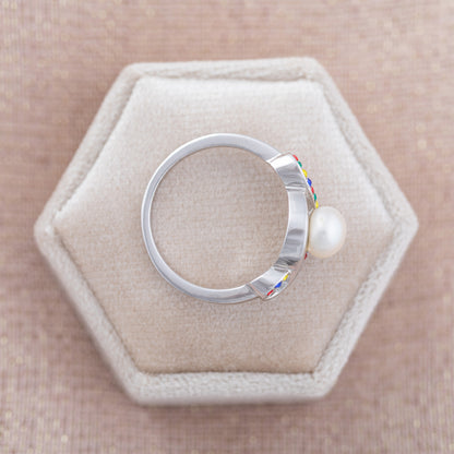 Infinite Hope&trade; Sterling & Pearl Autism Awareness Ring