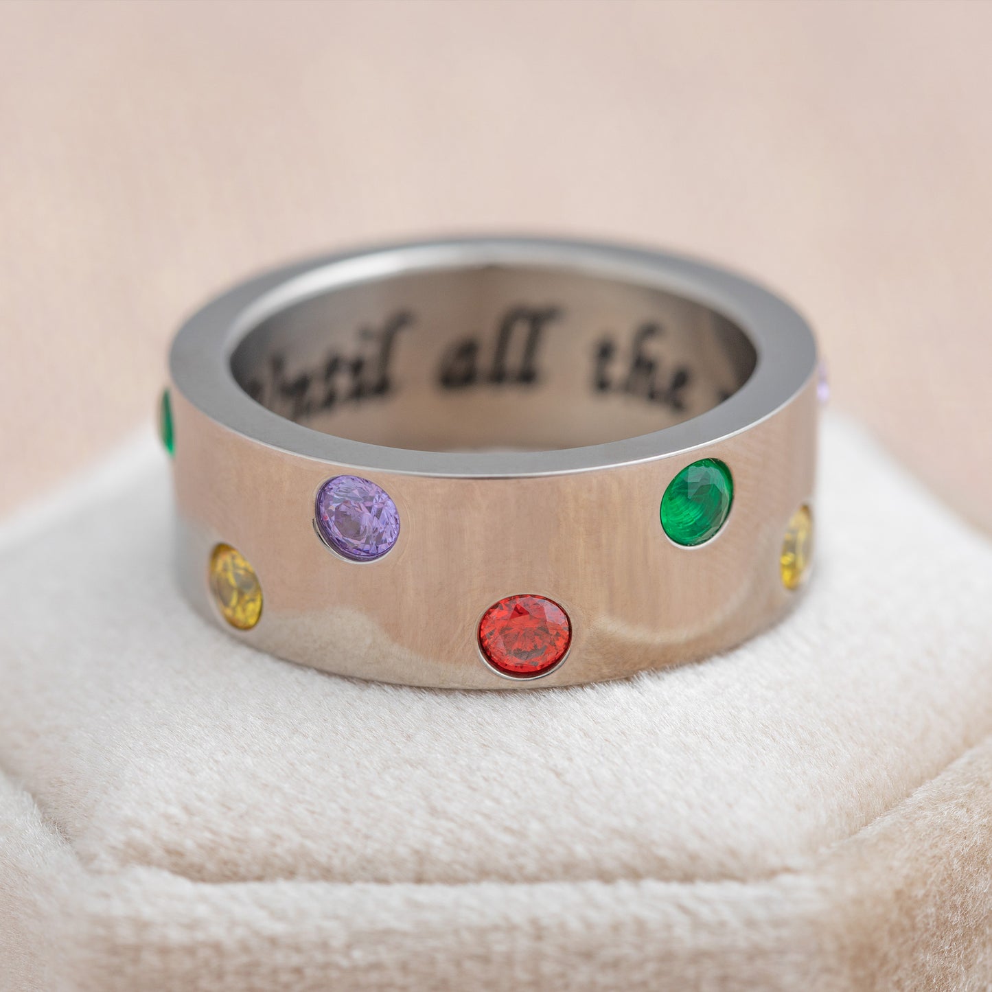 Until All the Pieces Fit&trade; Crystal & Titanium Ring