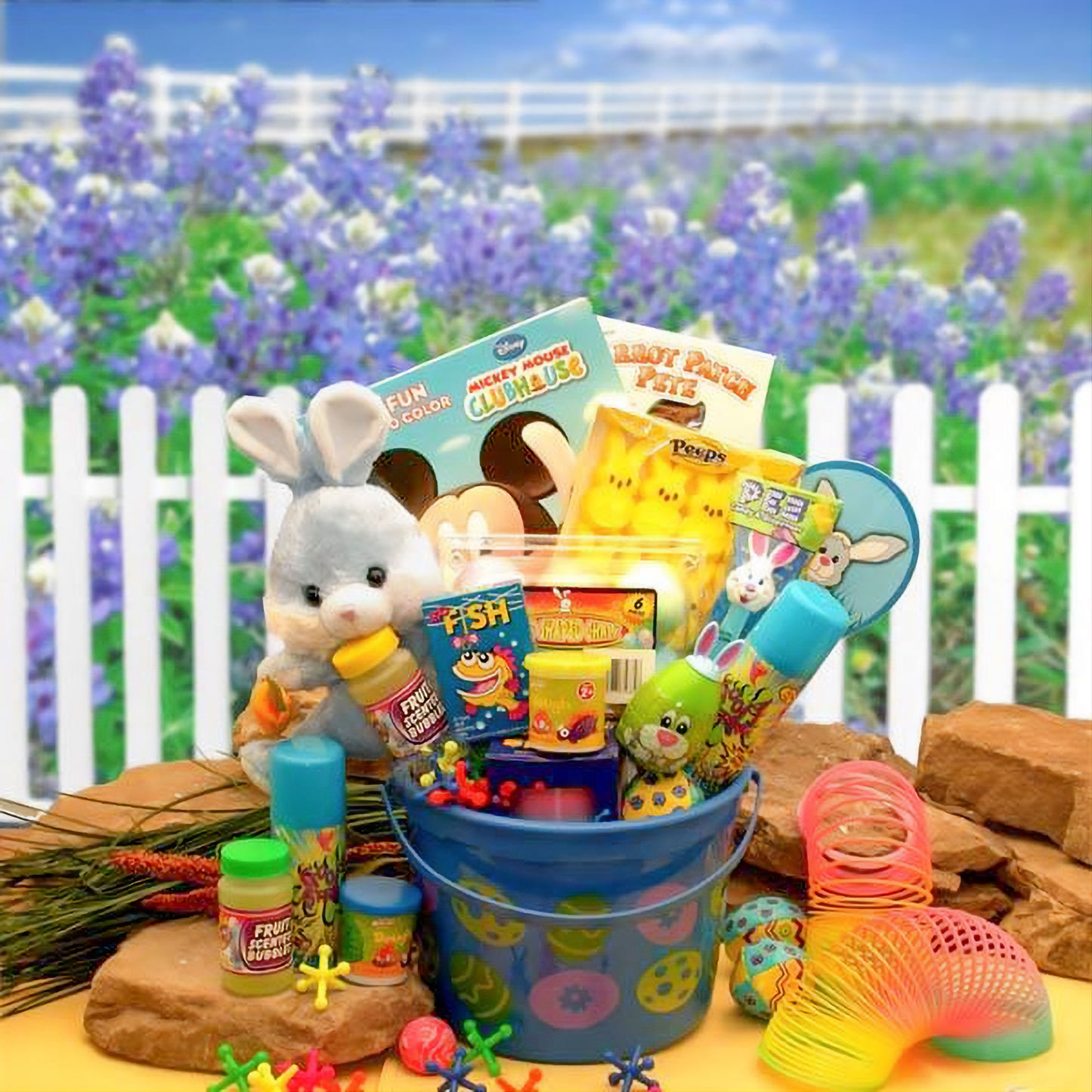 Little Bunny Blue Easter Fun Pail