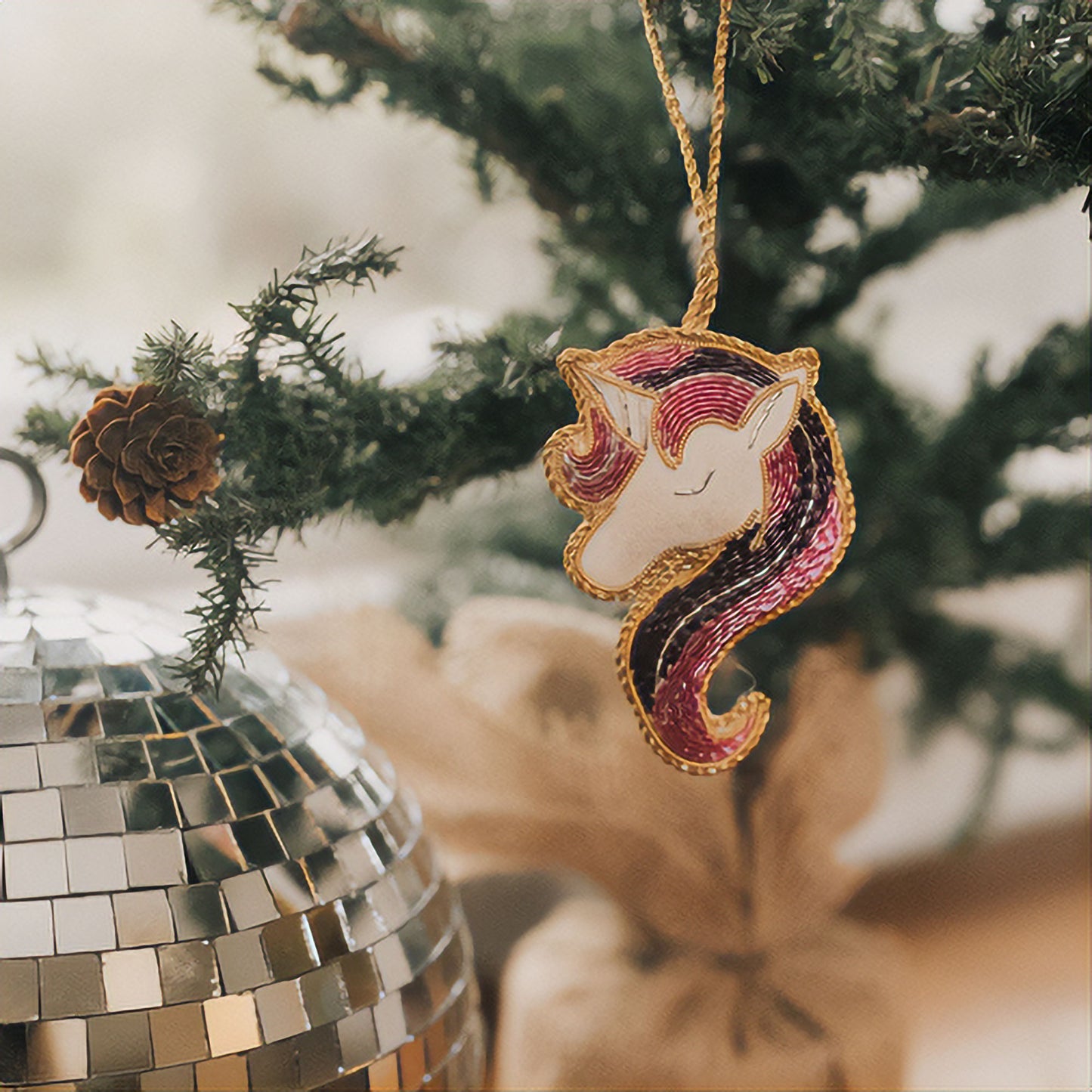 Unicorn Larissa Plush Ornament
