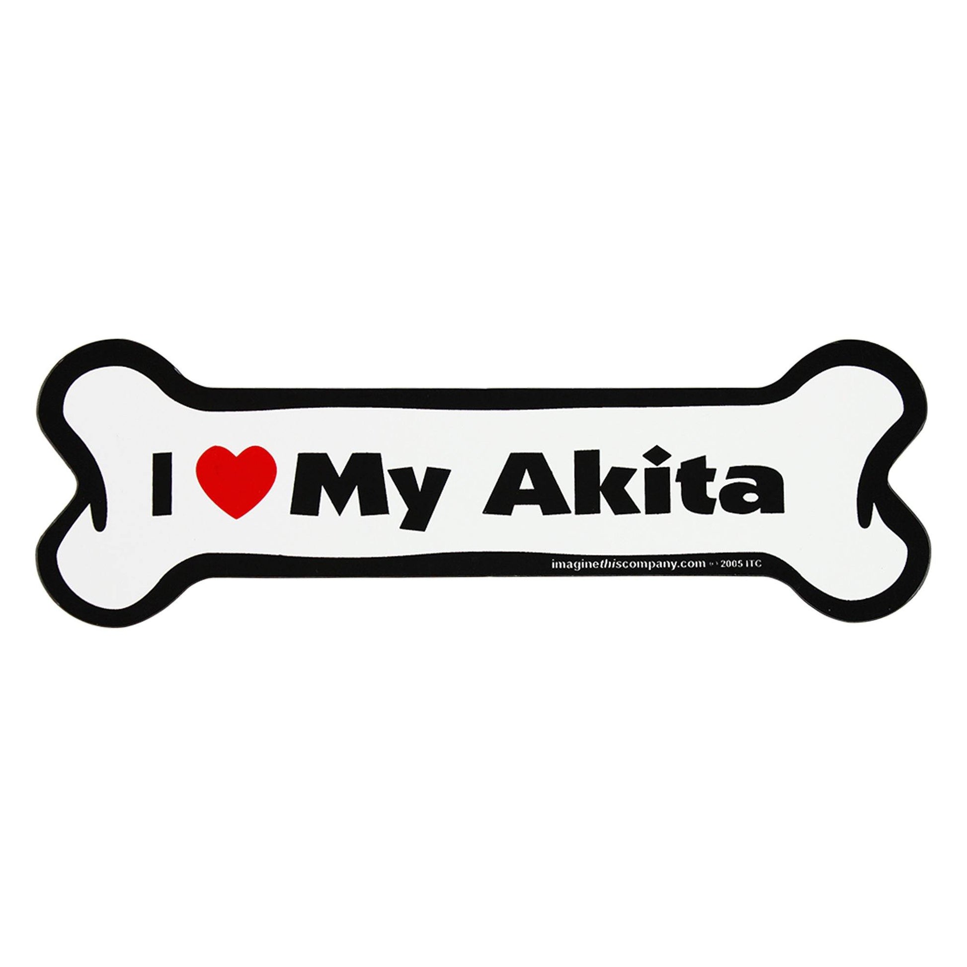 I Love My Dog Car Magnet: Breeds A - K