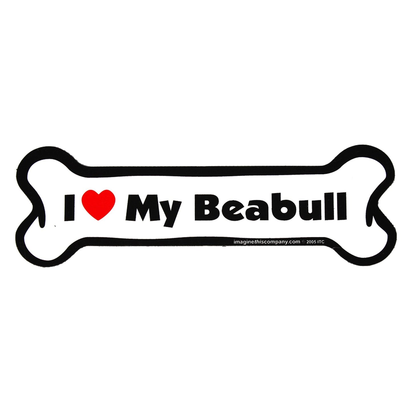 I Love My Dog Car Magnet: Breeds A - K