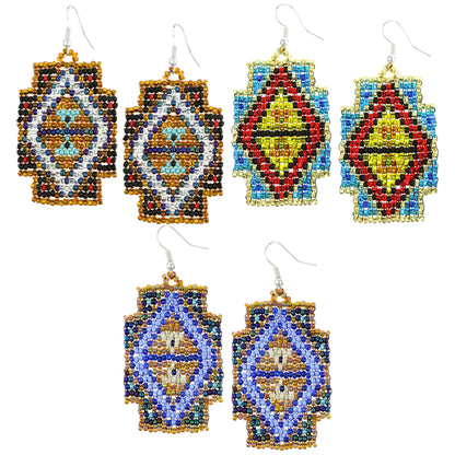 Mayan Pyramid Beaded Earrings GreaterGood - Main Image