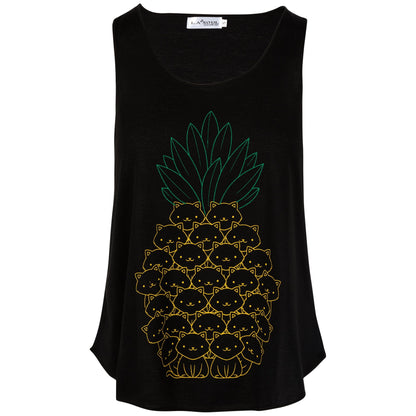 Cat Pineapple Tank Top