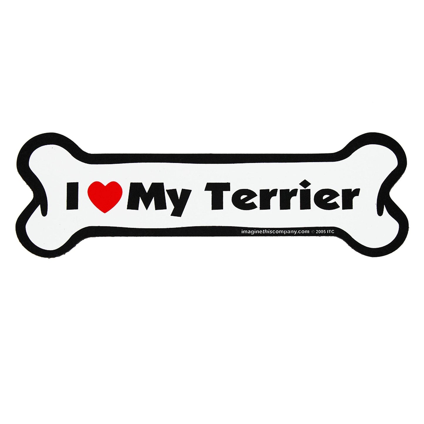 I Love My Dog Car Magnet: Breeds L - Z