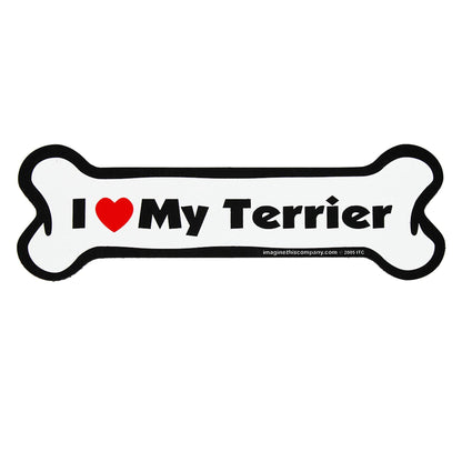 I Love My Dog Car Magnet: Breeds L - Z