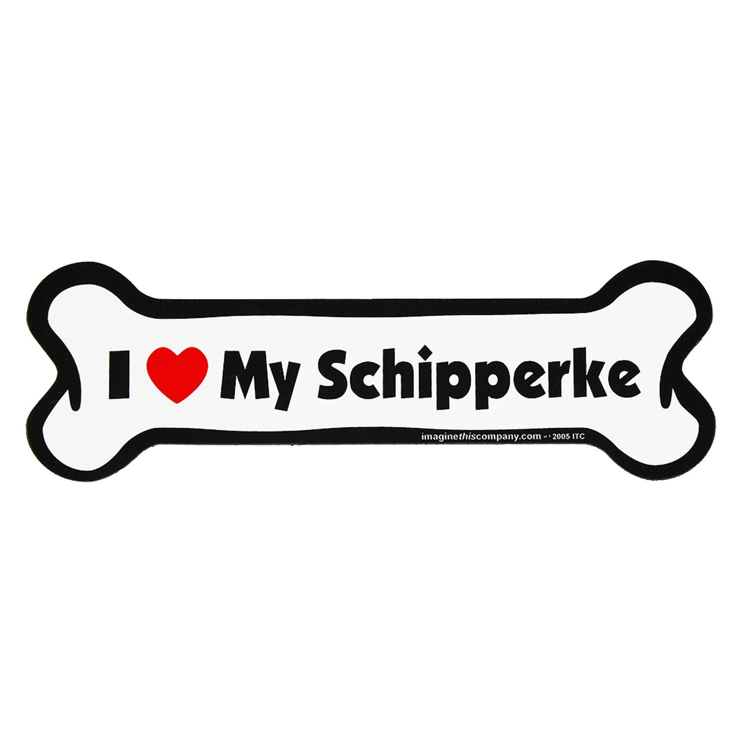 I Love My Dog Car Magnet: Breeds L - Z