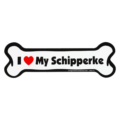 I Love My Dog Car Magnet: Breeds L - Z