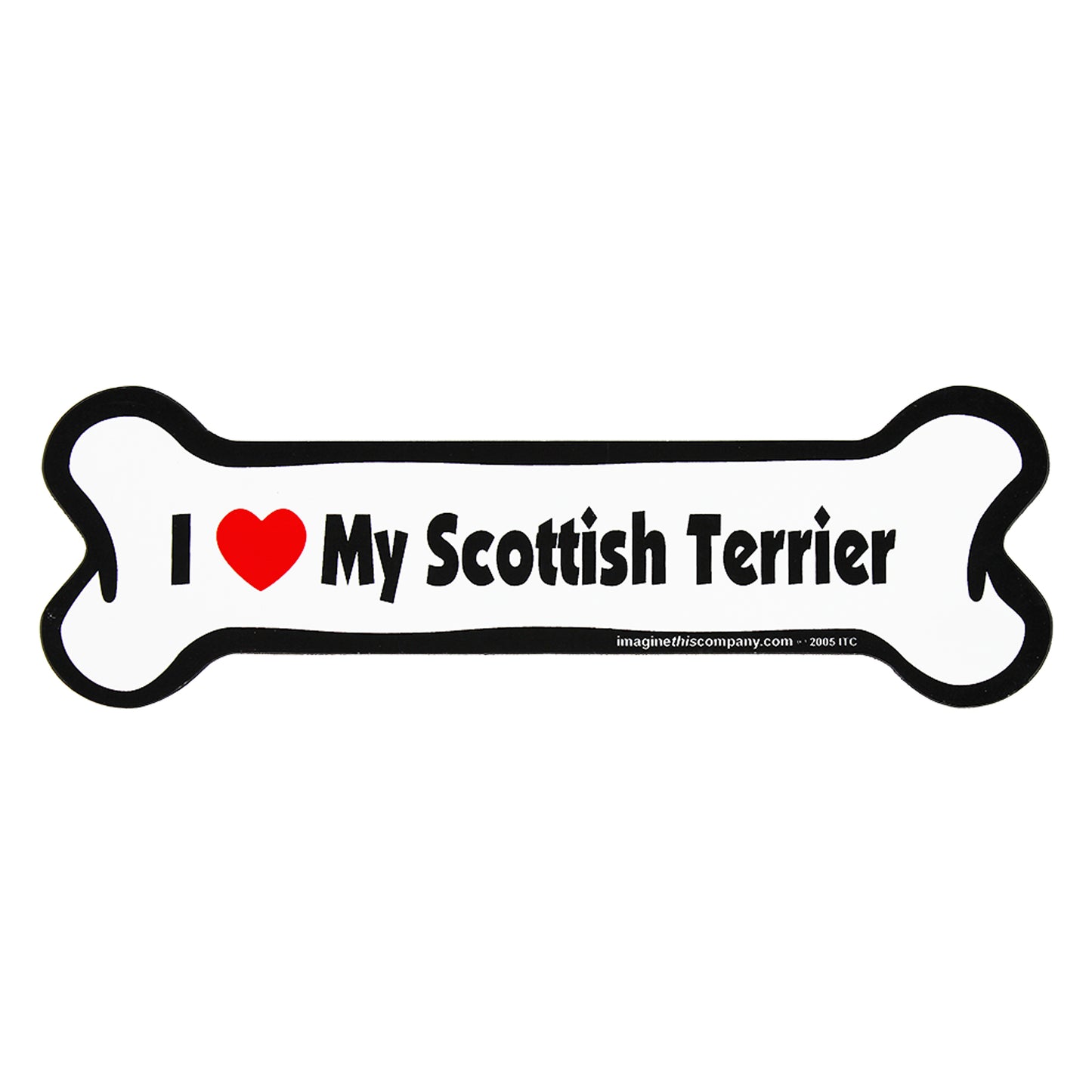 I Love My Dog Car Magnet: Breeds L - Z