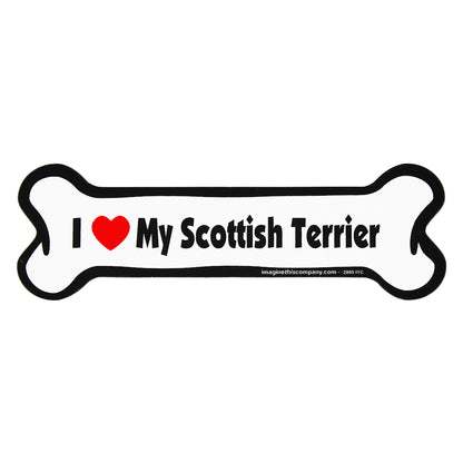 I Love My Dog Car Magnet: Breeds L - Z