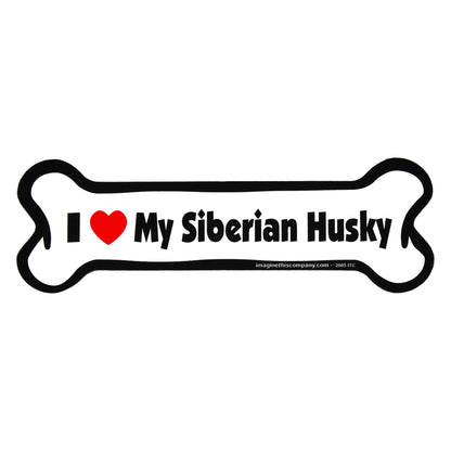 I Love My Dog Car Magnet: Breeds L - Z