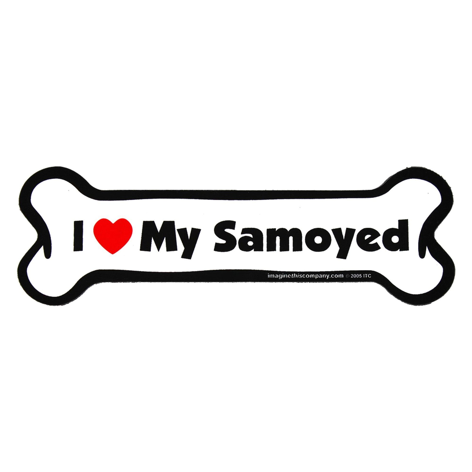 I Love My Dog Car Magnet: Breeds L - Z